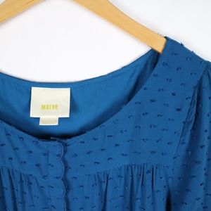 Maeve Anthro scalloped Swiss dot blouse size 10